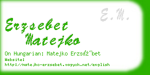 erzsebet matejko business card